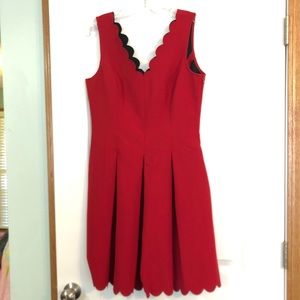 Red Banana Republic Scalloped Dress size 10